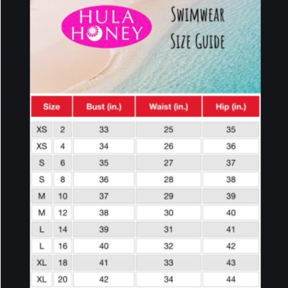 Hula Honey Tropical Pulse Print Underwire Swim Top, Small NWT - Picture 3 of 3